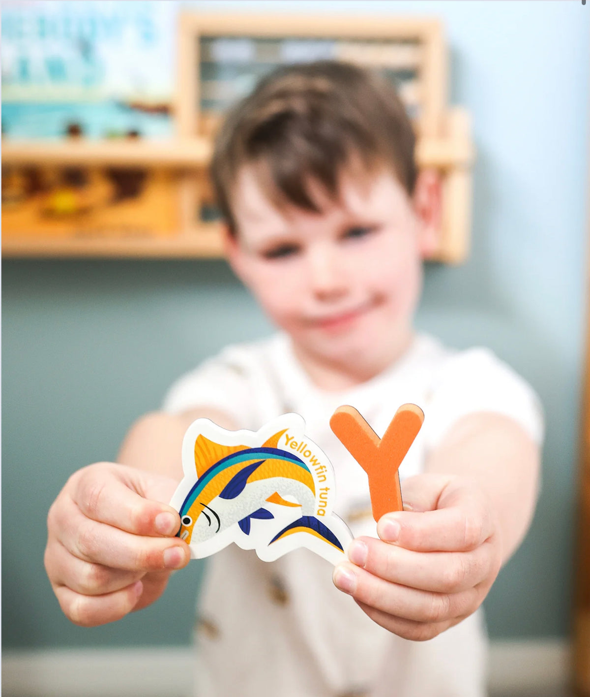 Groves Letters Curious Columbus - Magnetic Sea Creatures and Letters – Little Love Groves