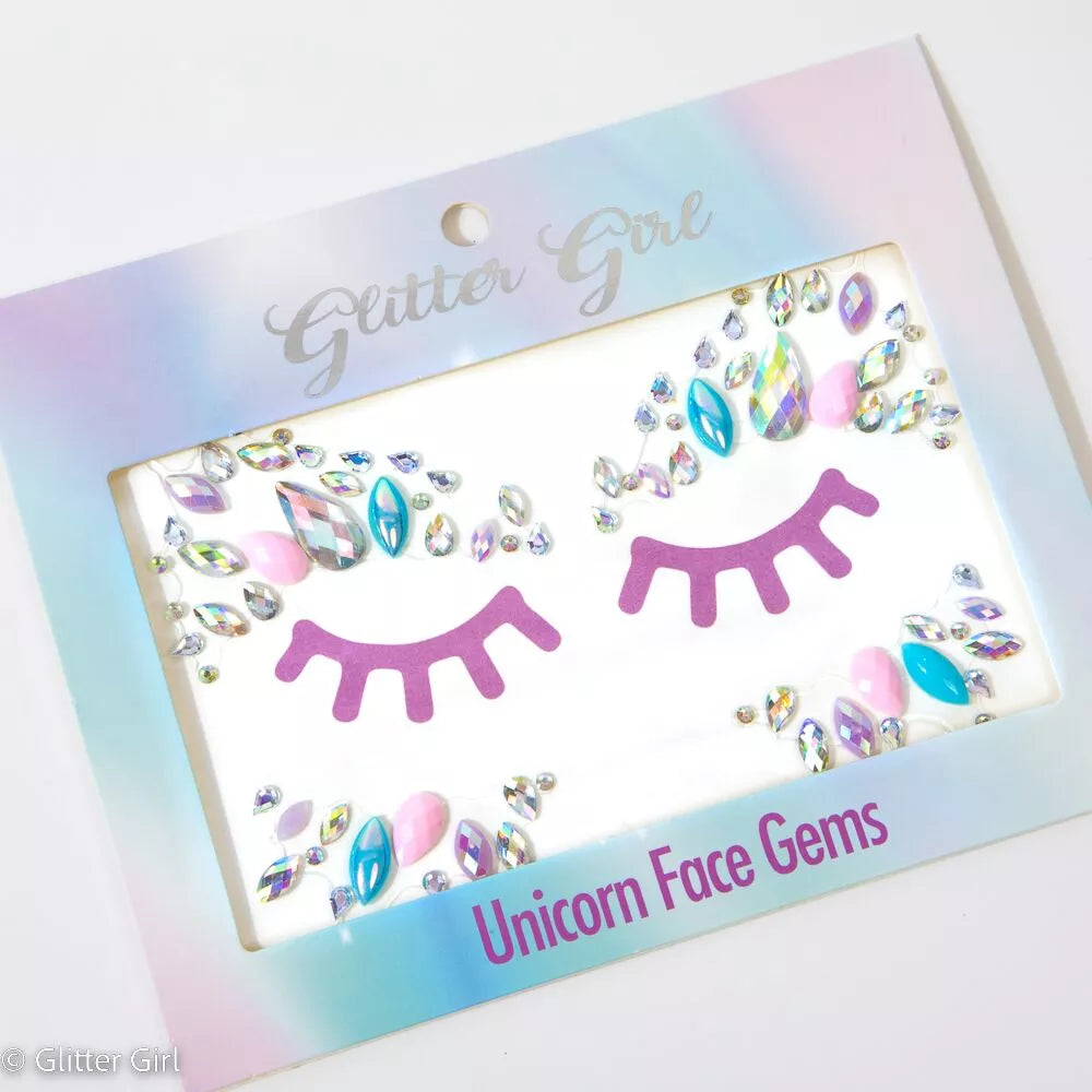 Glitter Girl - Unicorn Face Gems