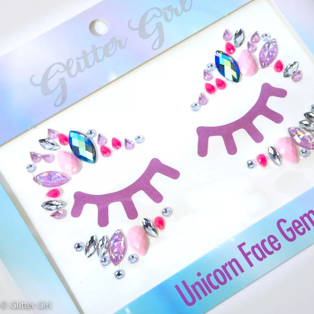 Glitter Girl - Unicorn Face Gems
